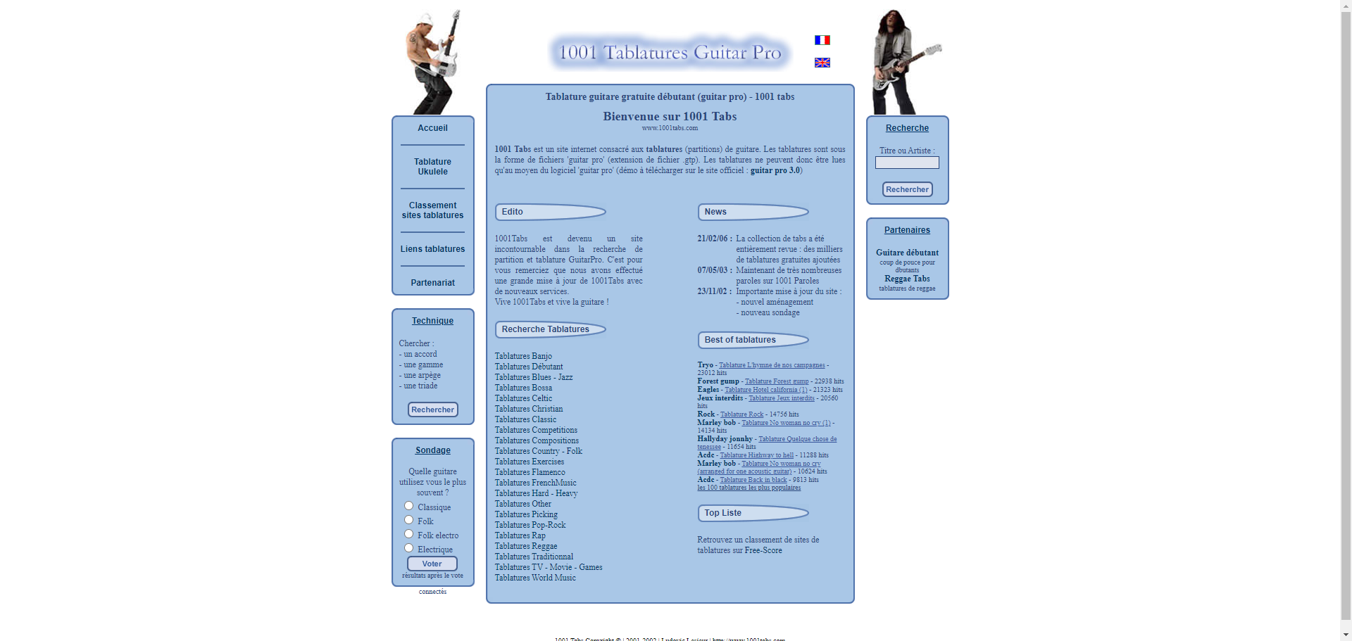 1001tabs | Tablature guitare gratuite débutant (guitar pro) 1001 tabs