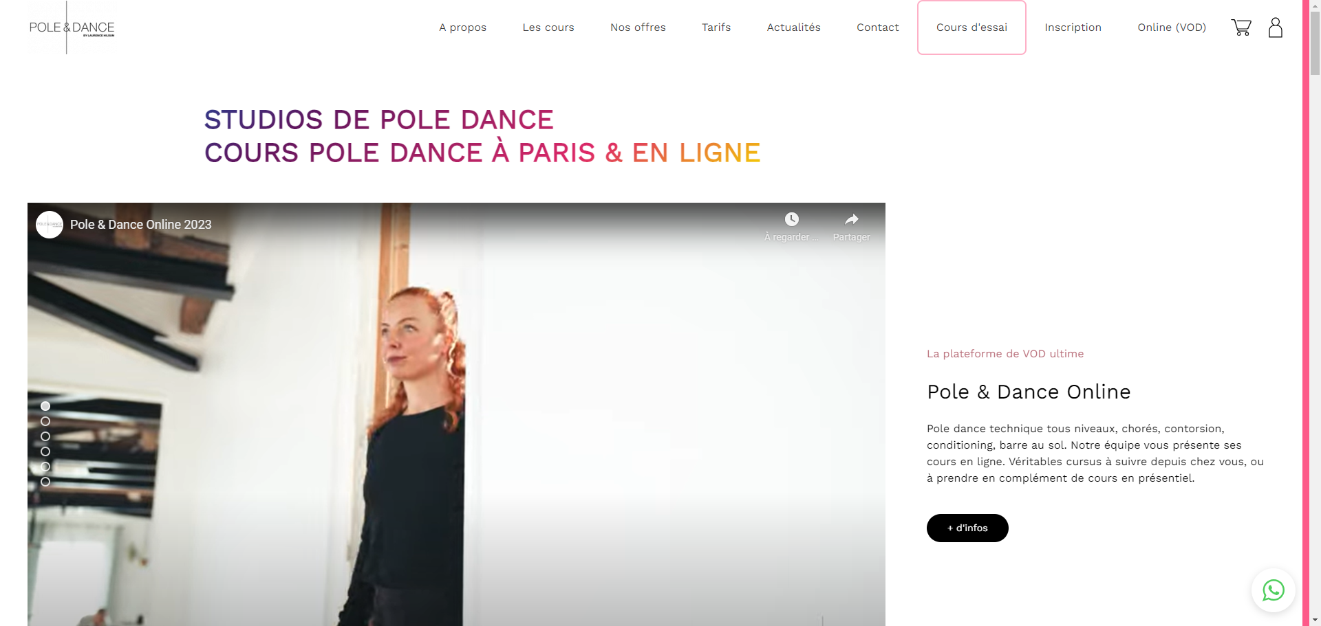 Pole & Dance | Cours de pôle dance, cerceau aérien, souplesse